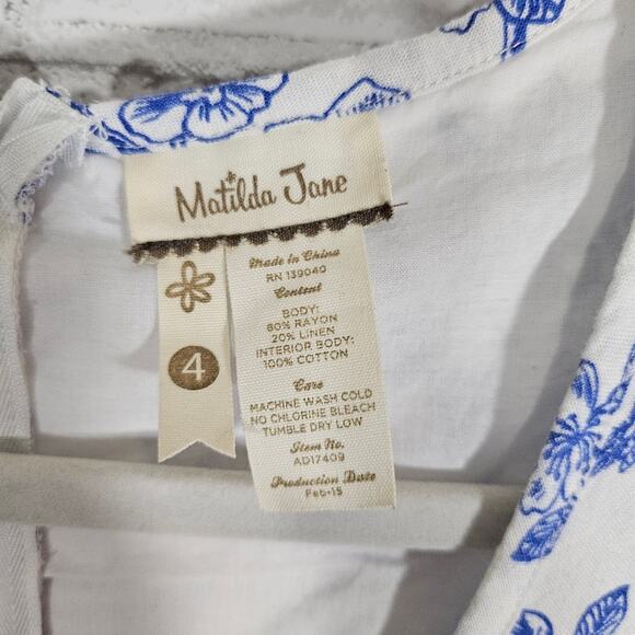 Matilda Jane Blue and White Floral Dress - Picture 5 of 6